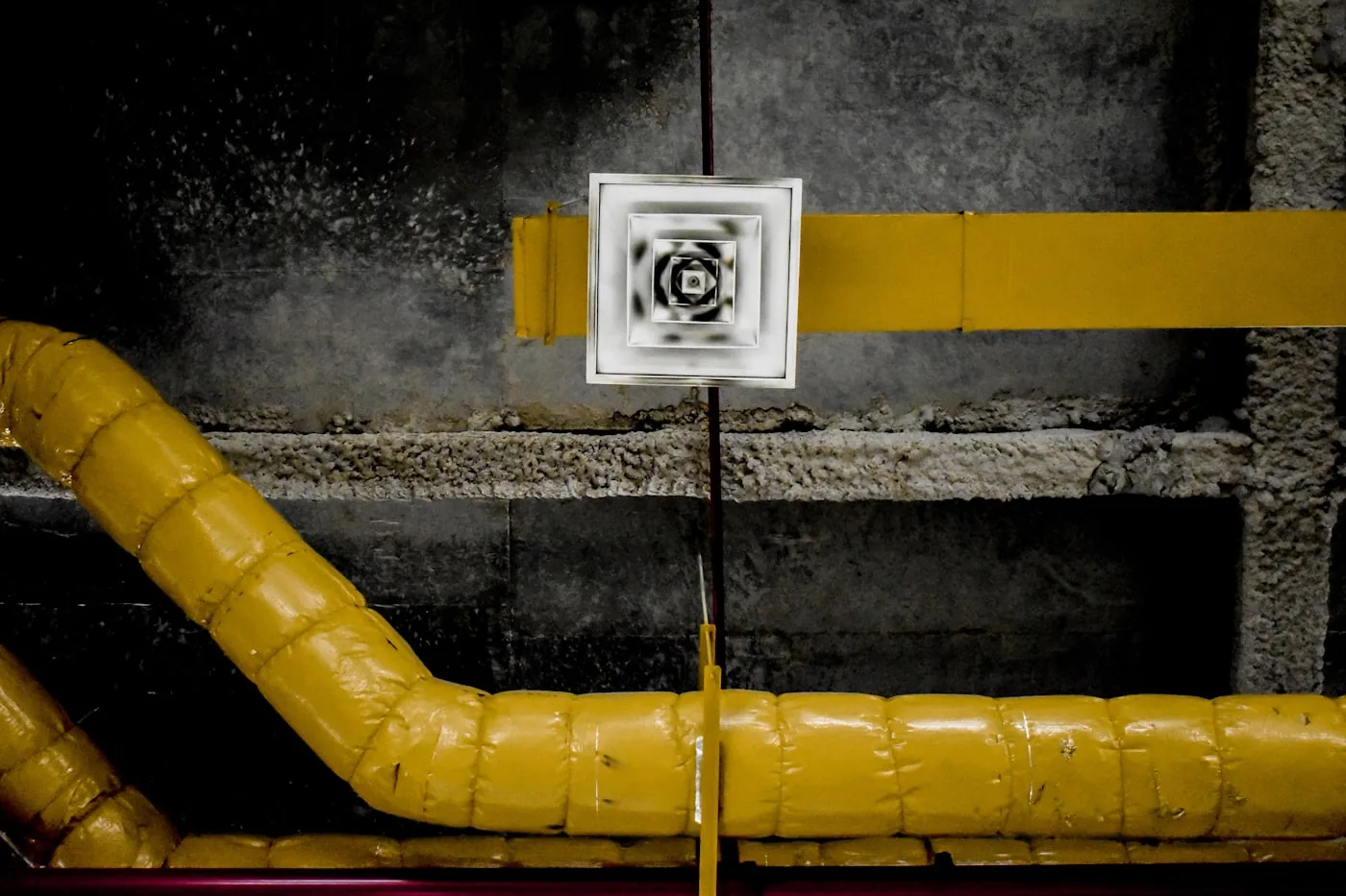 Close up of an HVAC air vent register